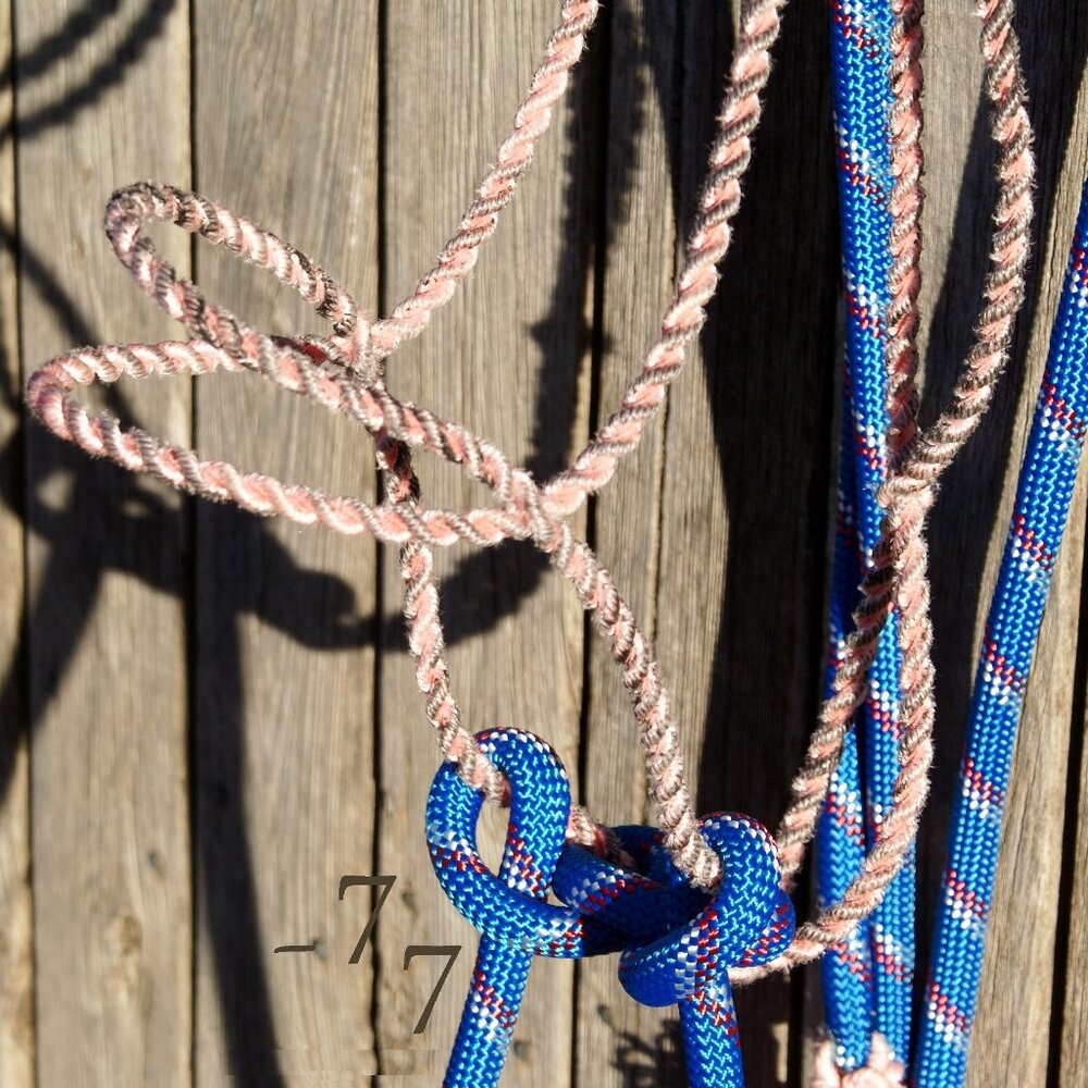 NEW Handmade Fully Rigged Lariat Rope Loping Halter Hackamore - Arab/Cob Size - Picture 6 of 9
